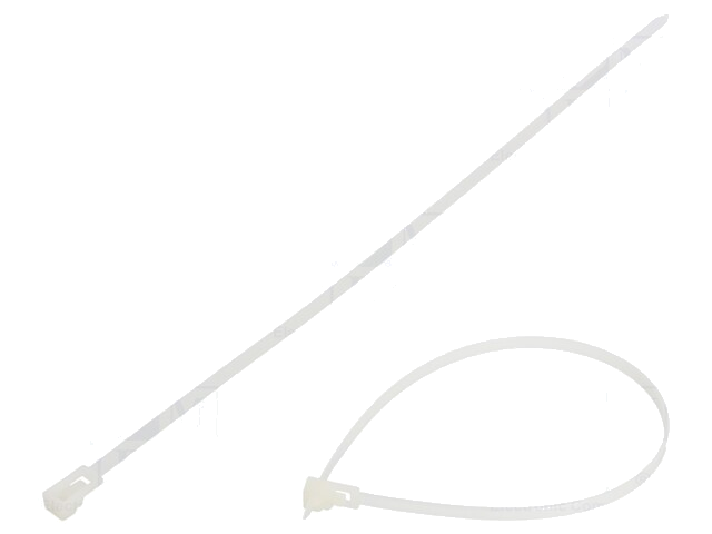 Kabelbinder; losmaakbaar; L: 280mm; W: 4,8mm; polyamide; 222N Kabelbinder; losmaakbaar; L: 280mm; W: 4,8mm; polyamide; 222N